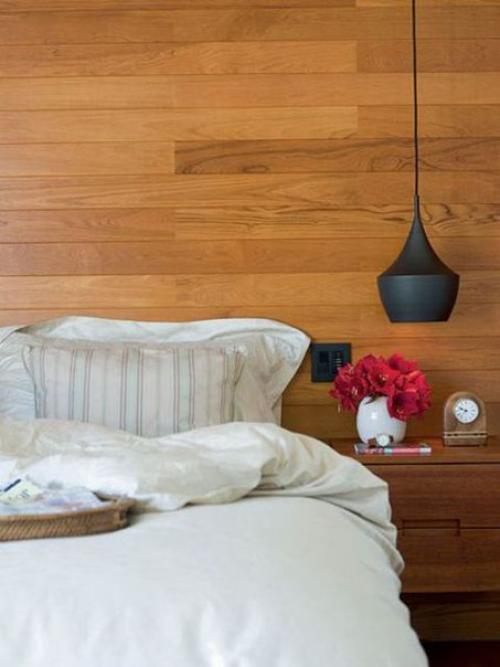 Обязательный предмет интерьера для современной спальни - светильник возле прикроватной тумбочки. 04