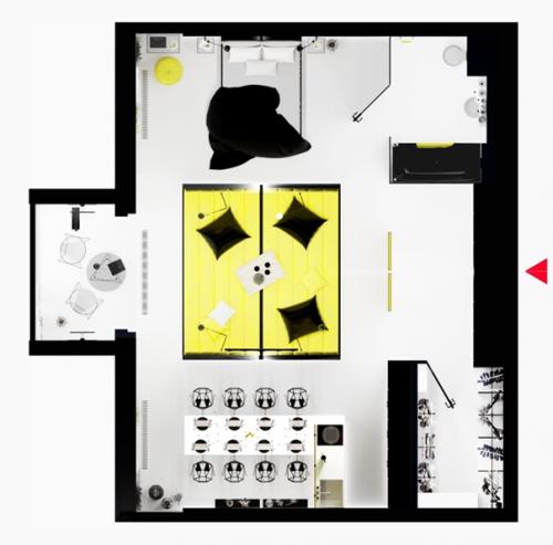 Желтая_груша. Ч/б концепт с добавлением ярких желтых акцентов. 09