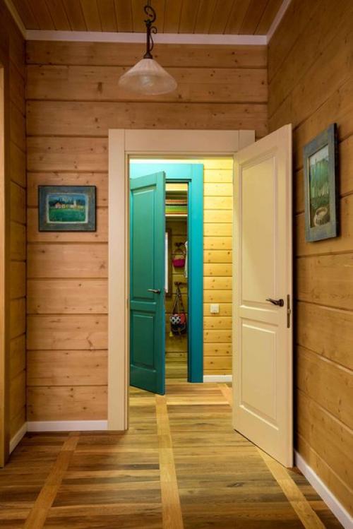 Дизайн интерьера деревянного дома из бруса. 08