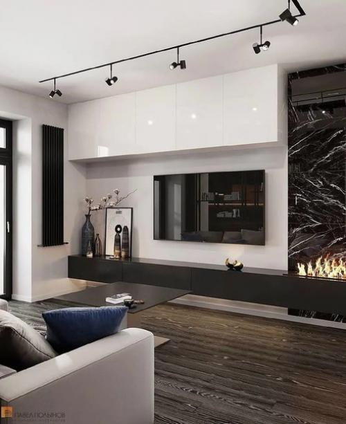 Варианты оформления гостиной. 05