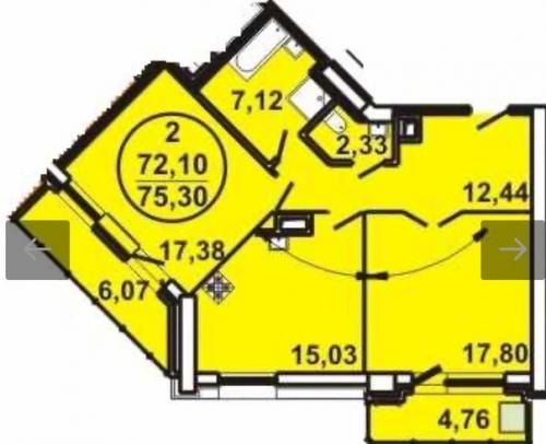 Двухкомнатная видовая квартира в продается. 09