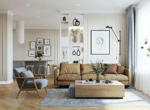 Кухня - гостиная 42 кв. 01 Кухня - гостиная 42 кв. 01