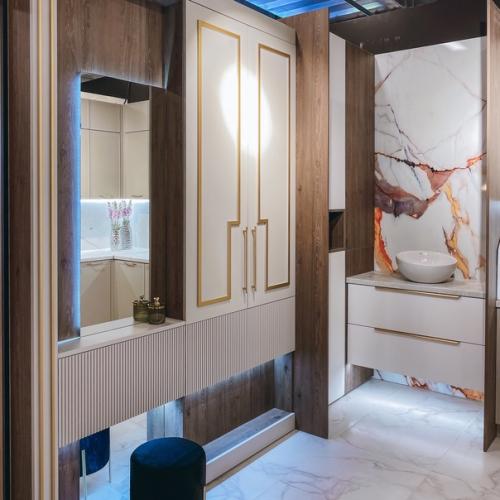 Дизайнерские кухни и корпусная мебель по индивидуальным размерами в интерьерно - выставочном центре М Бельбург. 04