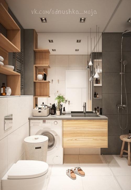 Современный интерьер 1-комнатной квартиры площадью 40 кв. 07