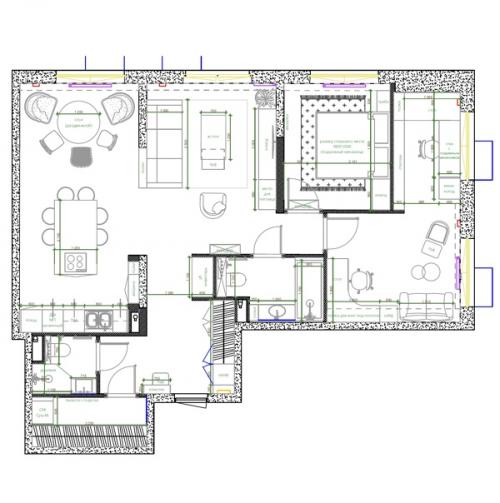 Кухня - гостиная 42 кв. 02 Кухня - гостиная 42 кв. 02
