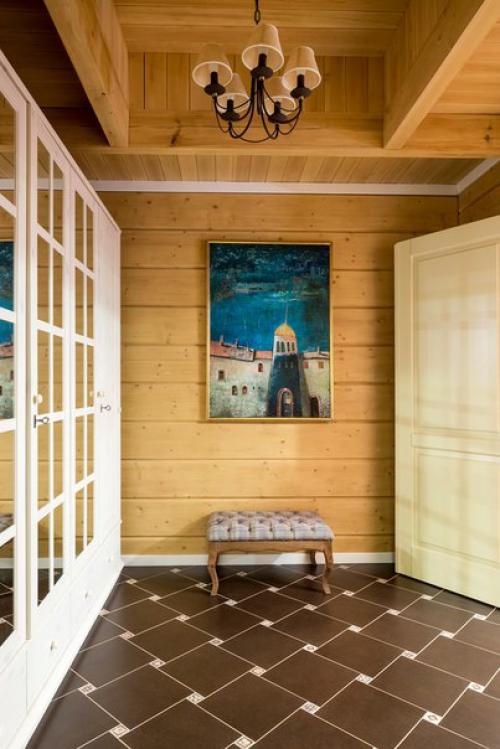 Дизайн интерьера деревянного дома из бруса. 09