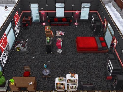 Черно-белая детская с яркими акцентами. 04