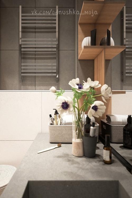 Современный интерьер 1-комнатной квартиры площадью 40 кв. 09