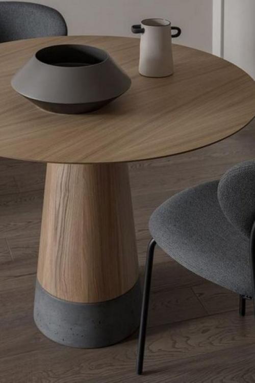 Современный интерьер кухни - гостиной в очень приятной, спокойной цветовой гамме. 03