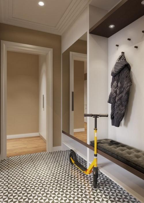 Даже в самой маленькой прихожей, как правило, находится место для зеркала. 06