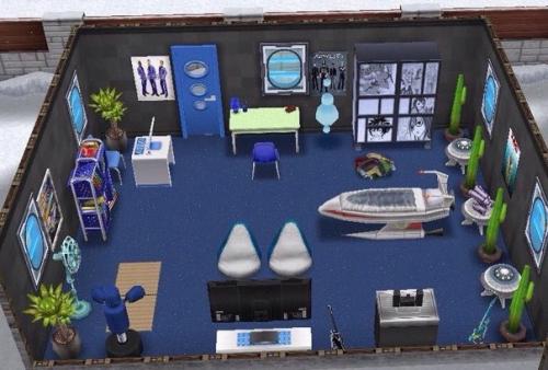 Черно-белая детская с яркими акцентами. 03