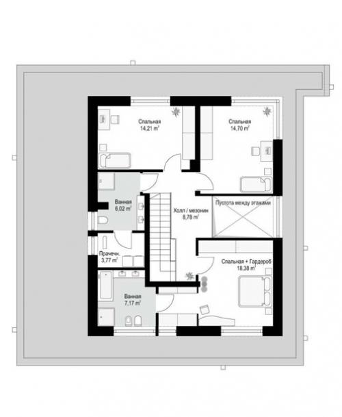 Эскизный проект современной, комфортной городской виллы. 04