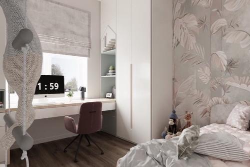 Дизайн проект детской комнаты 10 кв м для маленькой принцессы. 02