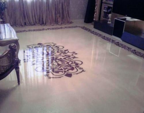 Декоративные наливные полы в интерьере квартиры. 07