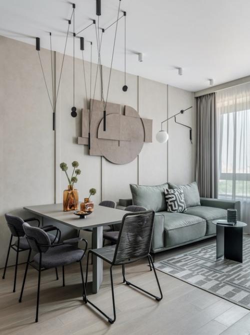 Интерьер 1-комнатной квартиры 48 м 2 в ЖК крылья в Москве. 03