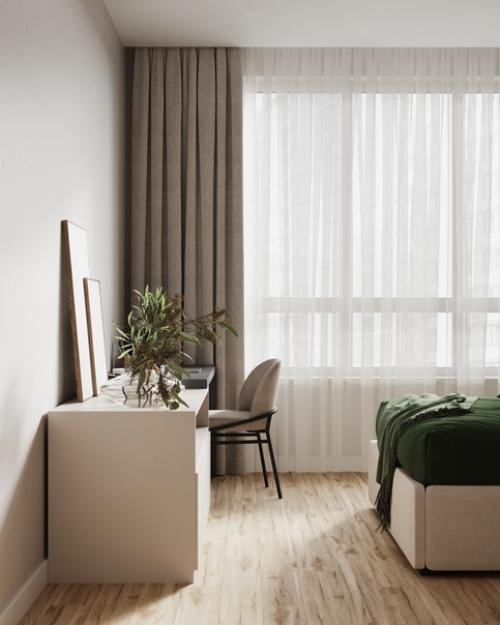 Дизайн спальни 20 м 2 для молодой девушки. 02