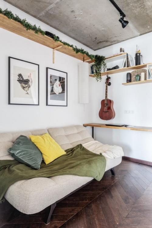 Однушка в стиле лофт: на чем сэкономила дизайнер, создавая интерьер для себя. 04