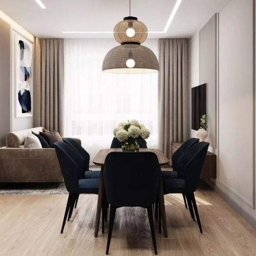 Кухня - гостиная площадью 18 кв. 02