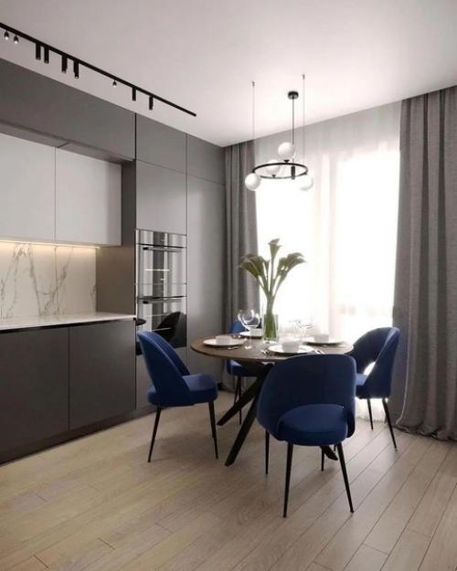 Уютная квартира с красивой тв - зоной и акцентной стеной в спальне. 01