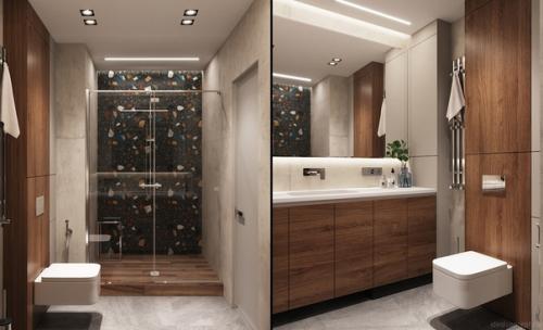 Теплый минимализм. Москва, ЖК Кутузов град 1, S = 60 м 2. 07