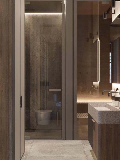 Интерьер ванной комнаты с дома в Питере. 06