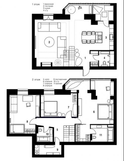 Двухуровневая квартира от архитектурного бюро Form. 09