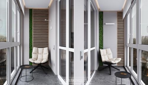 Теплый минимализм. Москва, ЖК Кутузов град 1, S = 60 м 2. 08