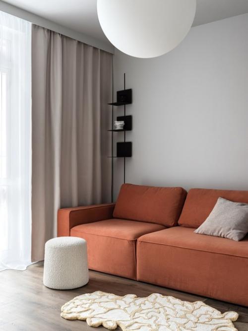 Креативный цветной интерьер 1-комнатной квартиры 40 м 2 в ЖК черная речка в Санкт-петербурге. 05