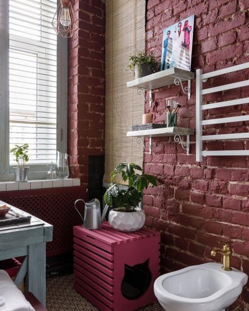 Стильный и атмосферный интерьер для девушки - юриста и ее рыжего котика. 06