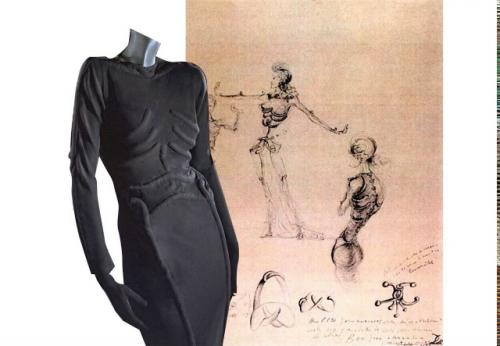 Платье - скелет Эльзы скиапарелли.

