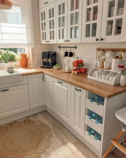 Скандинавский стиль идеален для маленькой кухни и кухни - гостиной в малогабаритной хрущевке или небольшой квартиры - студии. 03