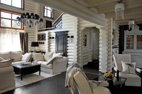 Контрастный дизайн деревянного дома подойдет любителям неброской, сдержанной, и в то же время благородной красоты! 02