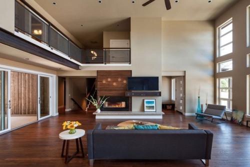 Натуральный камень и дерево в интерьере дома. 02