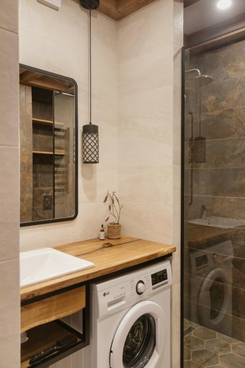 Интерьер квартиры - студии 36, 5 м 2 (+ балкон) в красной поляне, Сочи. 08