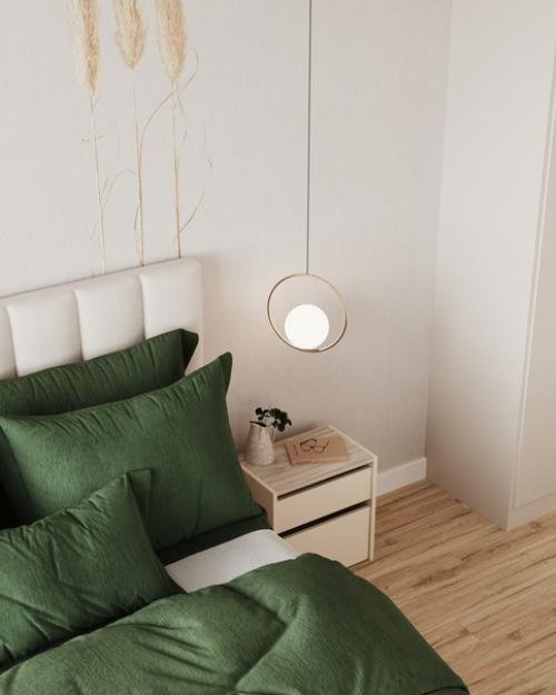 Дизайн спальни 20 м 2 для молодой девушки. 03