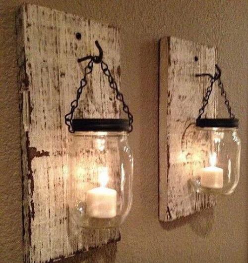 Немного креатива - светильники из баночек. 01