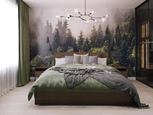 Уютная квартира с красивой тв - зоной и акцентной стеной в спальне. 04