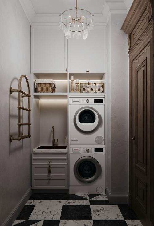 Дизайн проект постирочной комнаты и санузла. 01