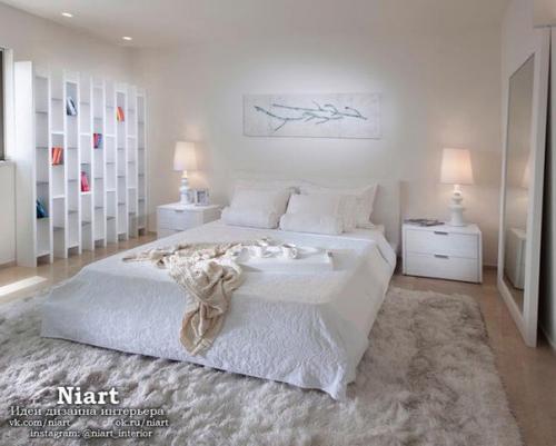 Дизайн спален белого цвета. 06