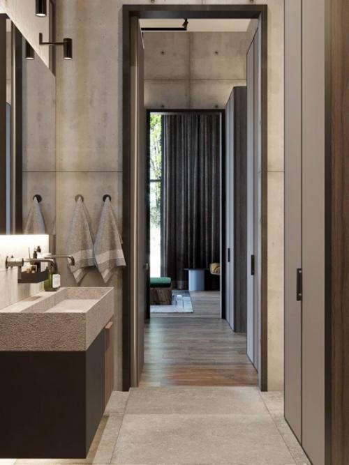 Интерьер ванной комнаты с дома в Питере. 09