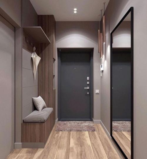 Серый - самый удачный цвет для оформления прихожки. 01