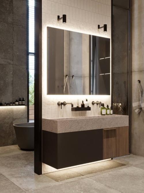 Интерьер ванной комнаты с дома в Питере. 07