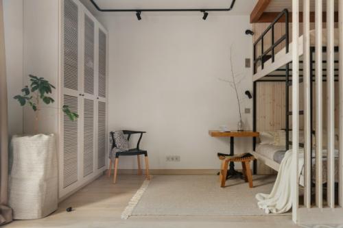 Интерьер квартиры - студии 36, 5 м 2 (+ балкон) в красной поляне, Сочи. 03