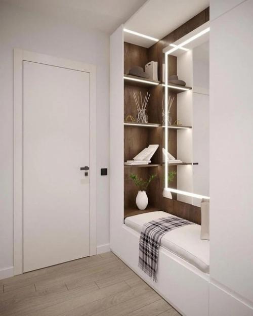 Уютная квартира с красивой тв - зоной и акцентной стеной в спальне. 07