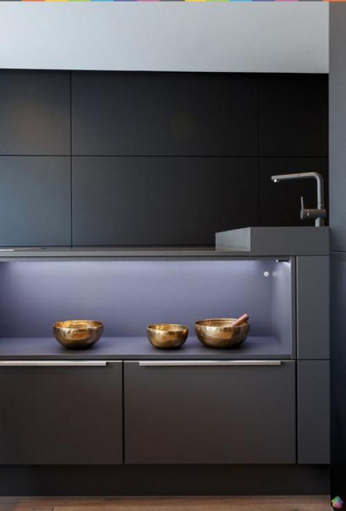 Чёрный цвет и дерево в интерьере киевской квартиры ч. 1. 04