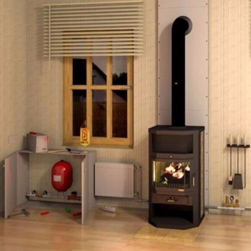 Печь - камин с водяным контуром. 01