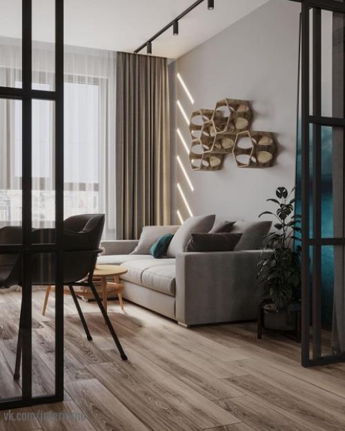 Стильный интерьер небольшой квартиры. 02