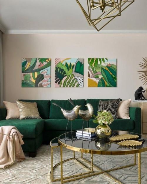 Квартира в неоклассическом стиле с золотыми элементами в интерьере. 01