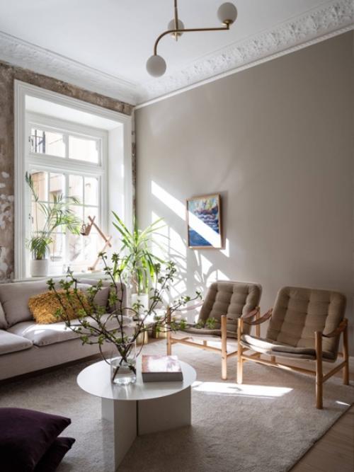 Скандинавский дизайн в квартире дома, построенного в 19 веке. 04