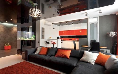 Черный диван и его место в интерьере дома. 04